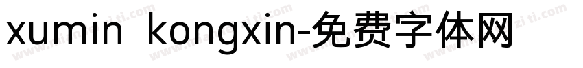 xumin kongxin字体转换